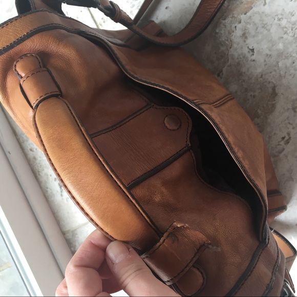 Leather fossil satchel